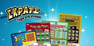 ΣΚΡΑΤΣ του ΟΠΑΠ: Κέρδη 15,5 εκατ. ευρώ τον Μάρτιο