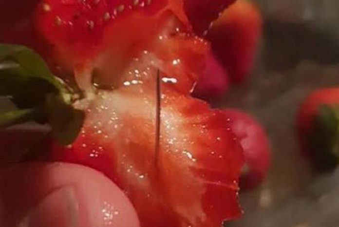 Βελόνες σε φράουλες
