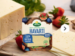 Κίτρινο τυρί Havarti από την Arla Foods