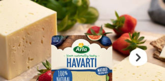 Κίτρινο τυρί Havarti από την Arla Foods