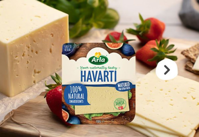 Κίτρινο τυρί Havarti από την Arla Foods