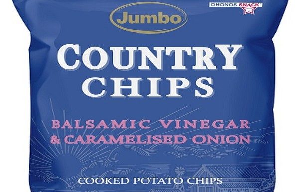 Jumbo “Country Chips” με βαλσάμικο και καραμελωμένα κρεμμύδια