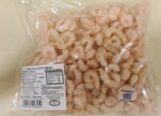 Κατεψυγμένες γαρίδες απέσυρε ο Ε.Φ.Ε.Τ