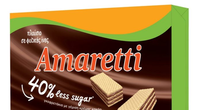 Mini γκοφρετάκια Amaretti 40% Less Sugar